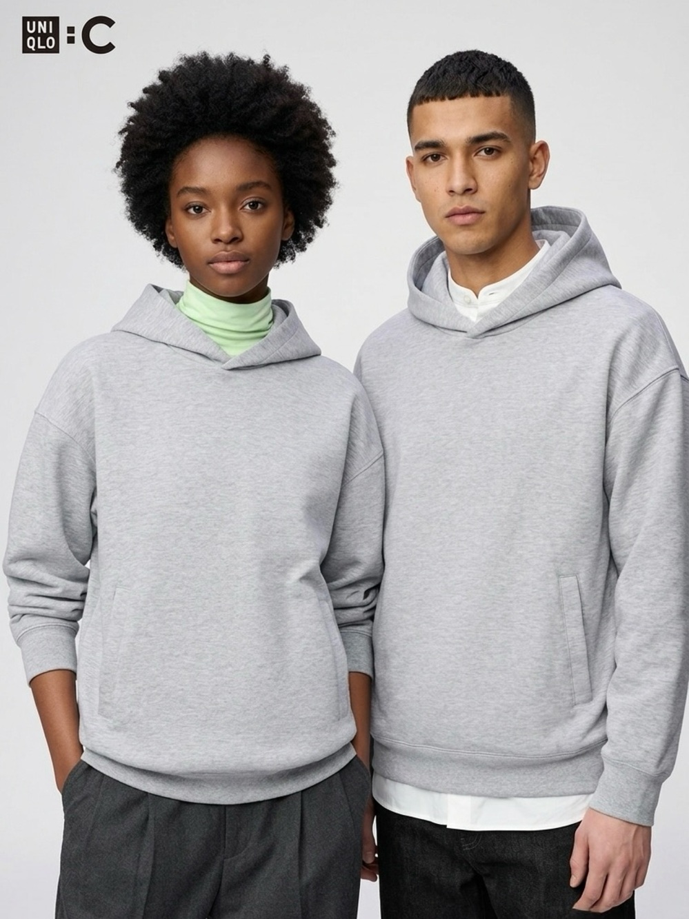 UNIQLO :C Sweat Oversized Pullover Hoodie Heather Grey Large Clare Waight Keller